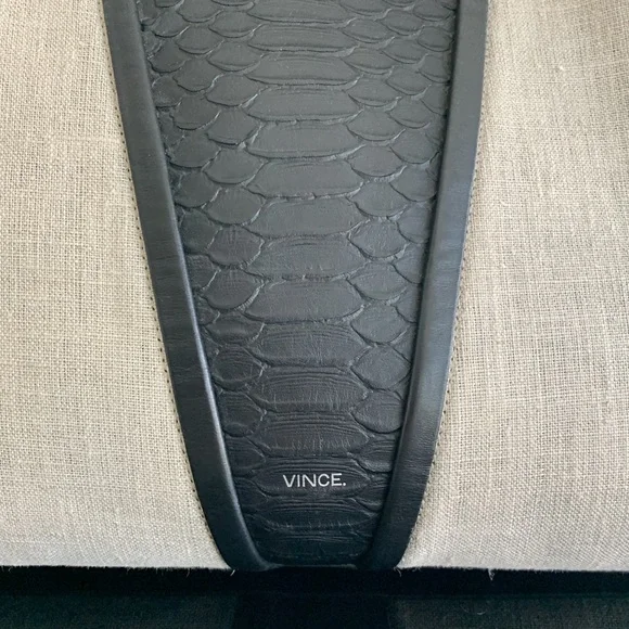 Vince black croc stamped tote - Picture 4 of 12